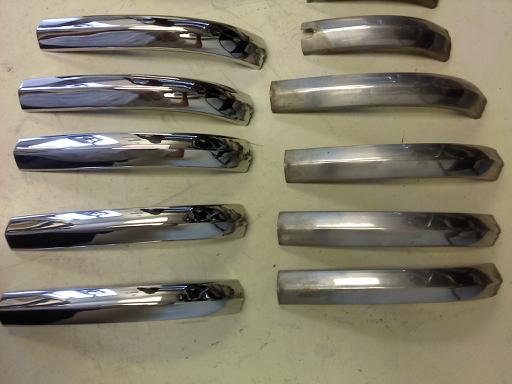 1953 Buick grille teeth, before and after